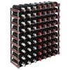 vidaXL Wine Rack for 72 Bottles Brown Solid Wood Pine