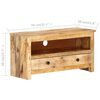vidaXL TV Cabinet Brown Rough Mango Wood Medium TV Cabinet Rectangular