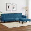 vidaXL Sofa Set Blue Velvet, wood, foam Medium