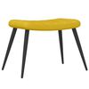 vidaXL Relaxing Chair with a Stool Mustard Yellow Velvet