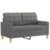 vidaXL Sofa Set Dark Grey Fabric (100% polyester), metal, textilene, plywood