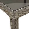 vidaXL Garden Table Grey and Black