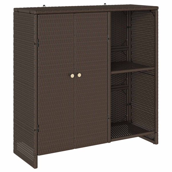 vidaXL Storage Cabinet with Door Brown 39.37 x 14.17 x 40.16 in Rattan