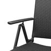 vidaXL Garden Chair Set of 2 Black PE rattan, aluminum Standard