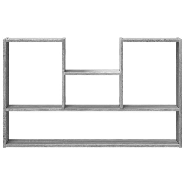 vidaXL Wall Shelf Grey Sonoma Engineered Wood Standard Wall Shelf