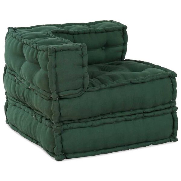 vidaXL Modular Sofa 3 pcs Green Fabric