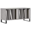 vidaXL Record Cabinet Grey Sonoma Engineered wood, Iron