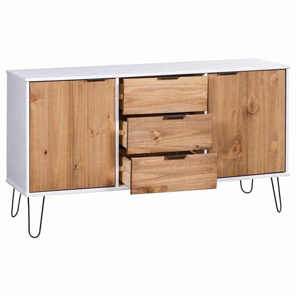 vidaXL Sideboard New York 130.6 x 43 x 73.6 cm Solid pine wood