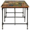 vidaXL Dining Table Mixed Colors Solid reclaimed wood with metal legs