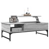 vidaXL Coffee Table Grey Sonoma Engineered Wood Medium Adjustable Feet
