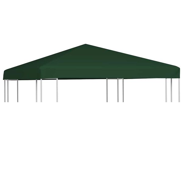 vidaXL Gazebo Top Cover Green Polyester with PVC coating 10x10ft