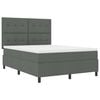 vidaXL Box Spring Bed Manual Dark grey and White 203 x 152 x 88 cm