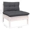 vidaXL Garden Lounge Set White, Anthracite