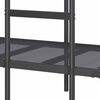 vidaXL Bunk Bed Black Steel, mesh fabric Twin Bunk Bed Rectangular