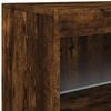 vidaXL Sideboard with LED Lights Smoked Oak 56.1"x14.6"x26.4"
