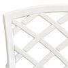 vidaXL Garden Chair White Cast aluminum Medium Ergonomic Garden Chair