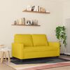 vidaXL 2-seater Sofa Yellow Velvet (100% polyester), metal, foam