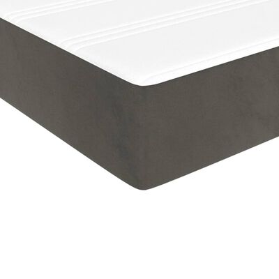 vidaXL Box Spring Bed with Mattress Dark Gray 39.4"x79.9" Twin XL Velvet