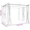 vidaXL Gazebo with Curtains 9.8x9.8' Anthracite Steel