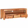 vidaXL TV Cabinet Natural Wood Solid Acacia Wood Compact TV Cabinet