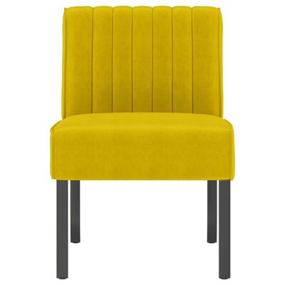 vidaXL Slipper Chair Yellow Velvet