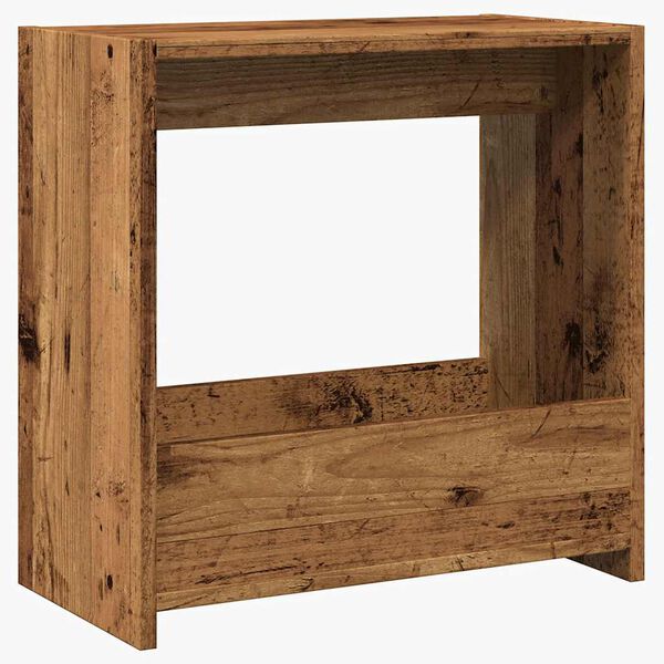 vidaXL Side Table Old Wood Engineered Wood 19.7 x 10.2 x 19.7 in