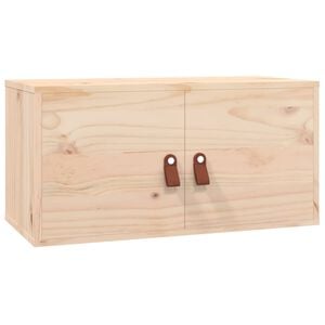vidaXL Wall Cabinet Natural Wood Solid pine wood Medium Wall Cabinet