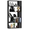 vidaXL Book Cabinet Black Engineered wood 31.5 x 9.4 x 62.6 in