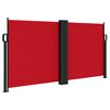 vidaXL Retractable Side Awning Red Polyester with PU coating, Steel