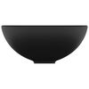 vidaXL Luxury Bathroom Basin Round Matt Black 12.8x5.5" Ceramic