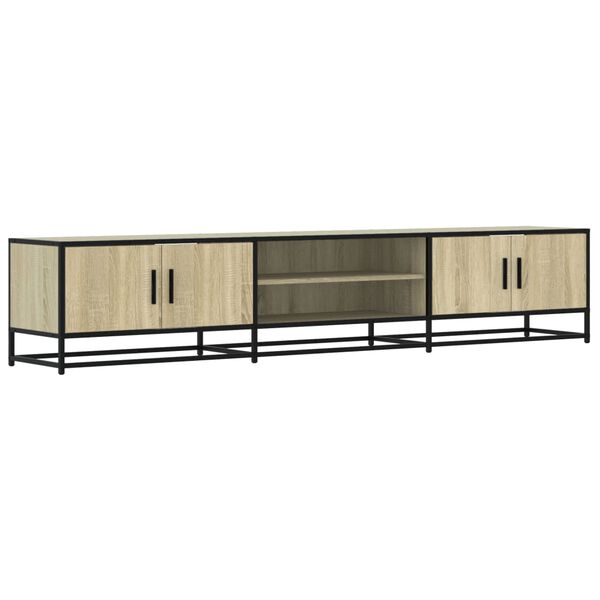 vidaXL TV Cabinet Sonoma Oak Engineered wood, Metal 82.7 inches long