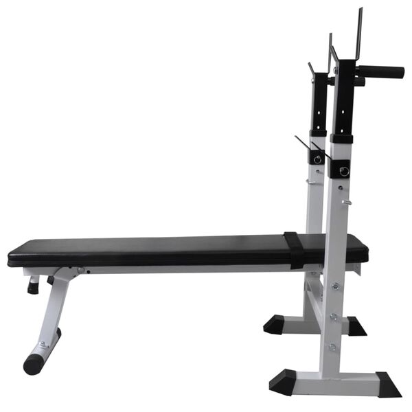 vidaXL Workout Bench with Weight Rack, Barbell and Dumbbell Set198.4 lb