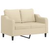 vidaXL Sofa Set Cream Fabric (100% polyester), metal, textilene, plywood