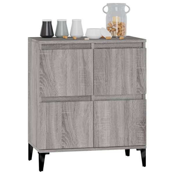 vidaXL Sideboard Grey Sonoma Engineered wood Medium Sideboard