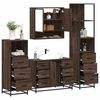vidaXL Bathroom Furniture Set Brown Oak Engineered wood, Metal
