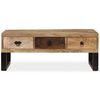 vidaXL Coffee Table Natural Wood Solid Mango Wood Medium Coffee Table