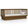 vidaXL Day Bed Honey brown Solid pine wood Twin