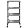 vidaXL Kitchen Trolley Gray Sonoma 17.7"x13.8"x35.2" Engineered Wood