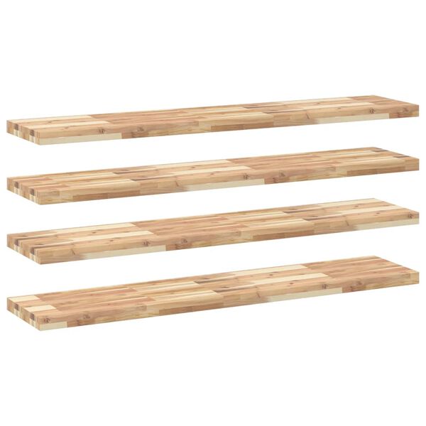vidaXL Floating Shelves 4 pcs 47.2x11.8x1.6" Untreated Solid Wood Acacia