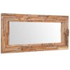 vidaXL Decorative Mirror Brown Teak, Glass 47.2 x 23.6 in