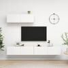 vidaXL TV Cabinet Set of 3 White Engineered wood Standard TV Cabinet