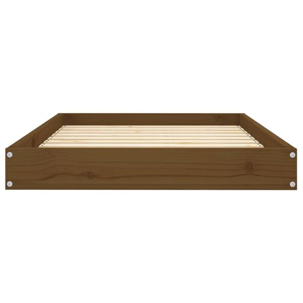 vidaXL Dog Bed Honey Brown Solid Pine Wood 36.0 x 25.2 x 3.5 in Simple