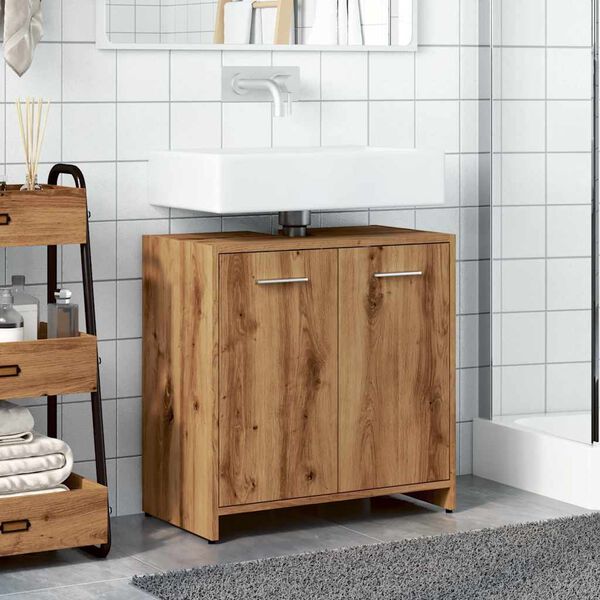 vidaXL Bathroom Sink Cabinet Artisan Oak Engineered Wood Medium
