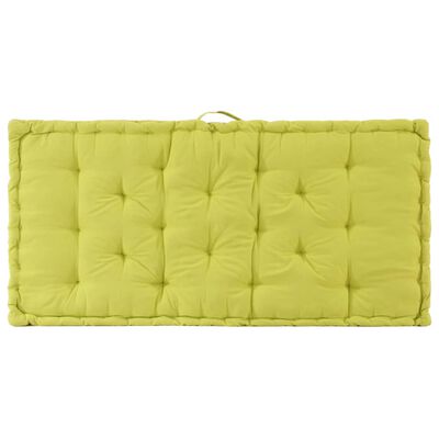 vidaXL Pallet Floor Cushion Cotton 47.2"x31.5"x3.9" Green