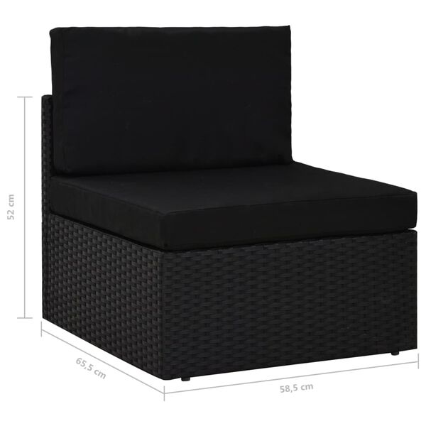 vidaXL Garden Lounge Set Black