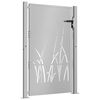 vidaXL Garden Gate 39.4x49.2" Corten Steel Grass Design