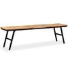 vidaXL Bench Teak Reclaimed Teak and Steel 63.0 x 13.8 x 17.7 in