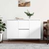 vidaXL Sideboard White Engineered Wood, Iron Medium Sideboard