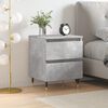 vidaXL Bedside Cabinet Concrete Grey Engineered wood, iron Medium