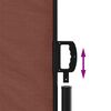 vidaXL Retractable Side Awning Brown 100% polyester with PU coating